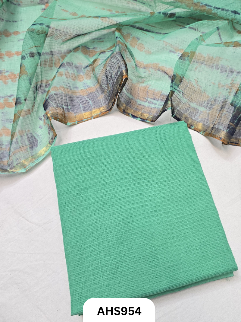 Pure Kota Cotton Shibori Print Dress Material Top & Dupatta 2.5mtr
