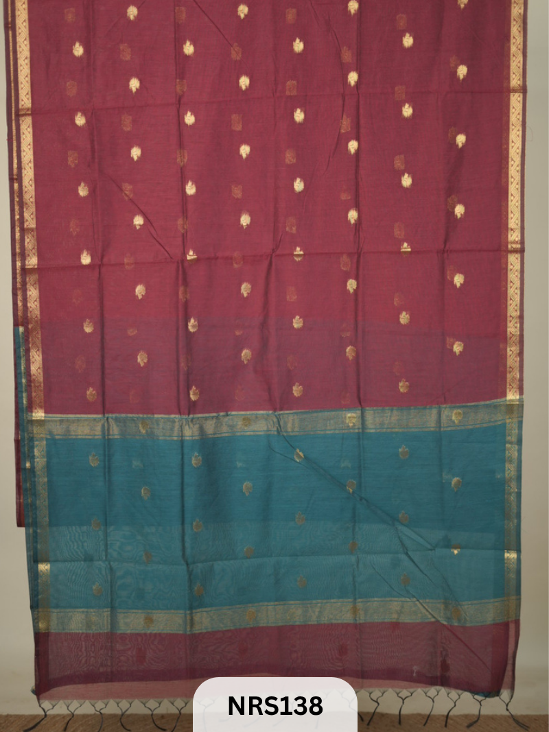 CHANDERI INSPIRED MAHESWARI SAREE