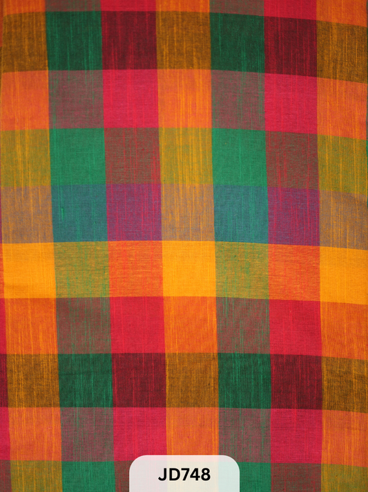 Madras kattam Fabric - 1mtr