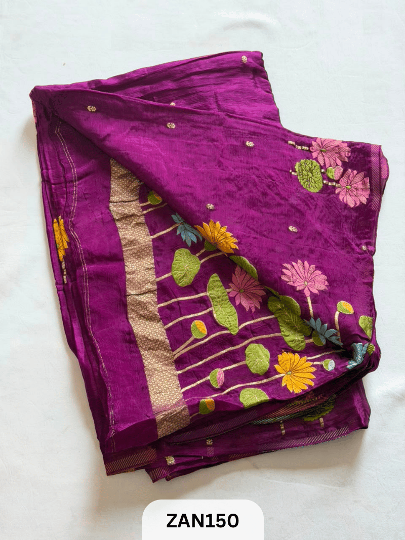 BANARASI CHINON KHADDI MEENA SAREE