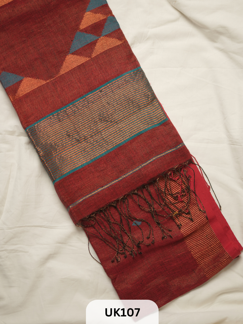 LINEN JAMDANI SAREE