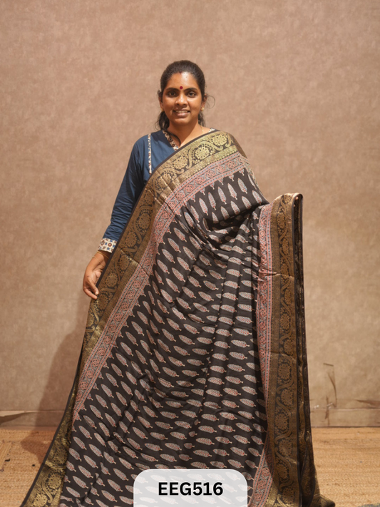 AJRAKH DOLA SILK SAREE