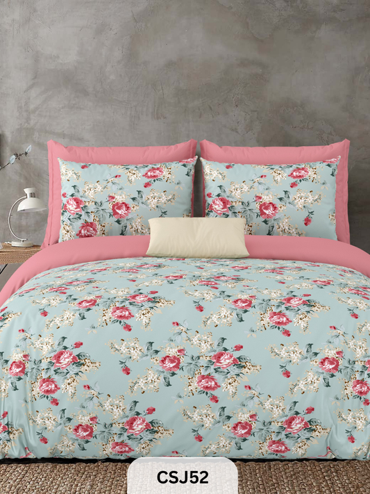 Rose Qulit Bedsheet With Pillow Covers