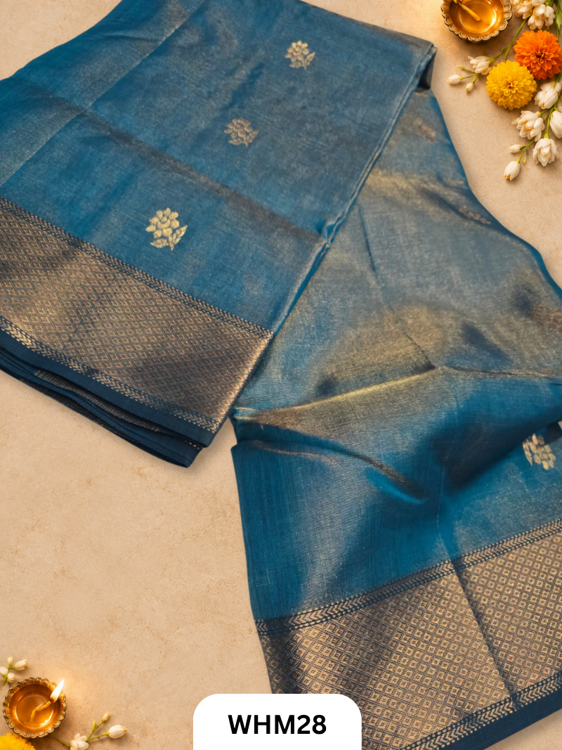 Tissue Maheshwari Handloom All Over Buttas Saree - VAIRAOSI INSPIRED