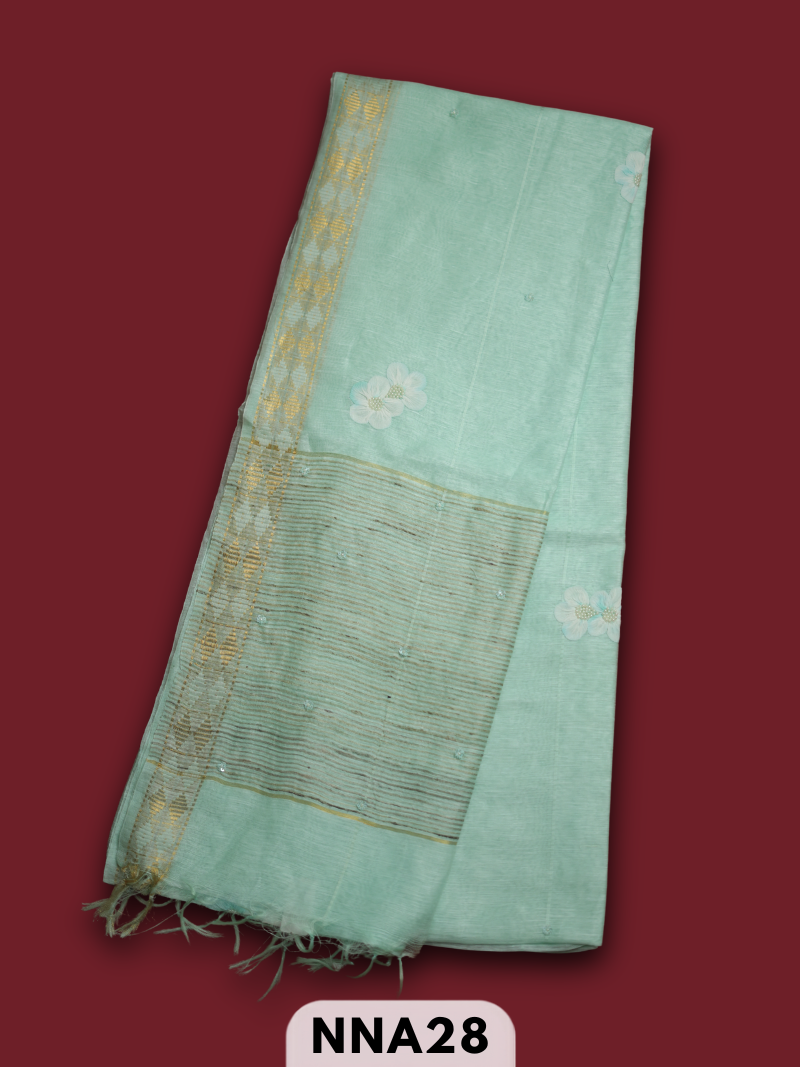 PURE TUSSAR DESIGNER PIECE SAREE