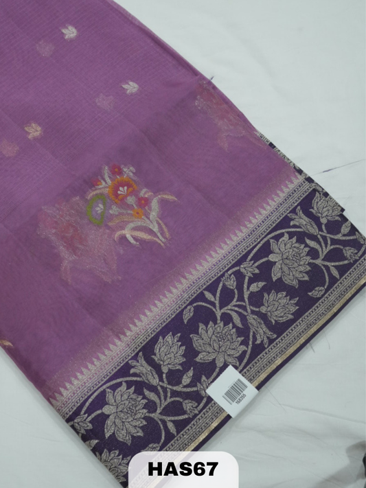 BANARAS KOTA SATIN PATTA BORDER SAREE