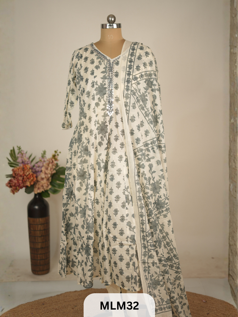 PURE COTTON KURTI SET - 3PCS