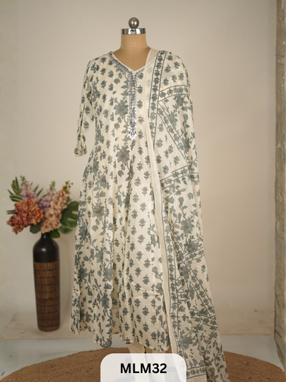 PURE COTTON KURTI SET - 3PCS