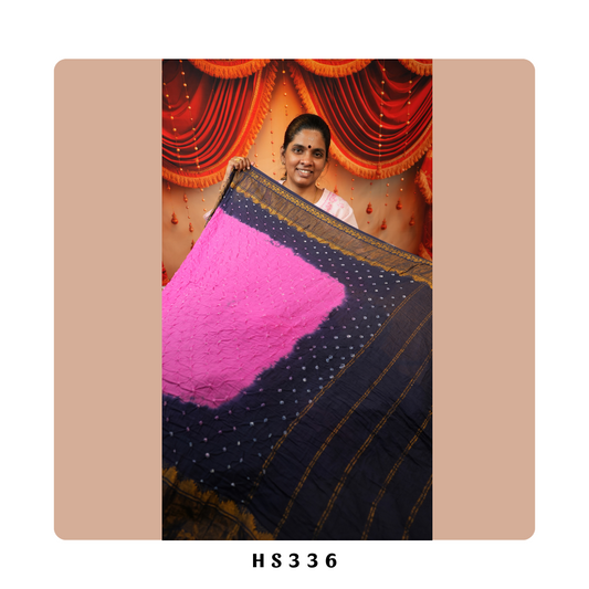 Sungudi saree with Bandhani work