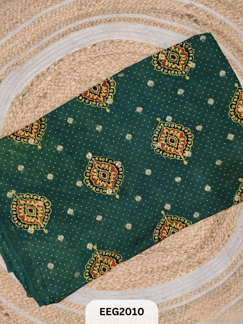 DOLA SILK AJRAKH FABRIC-1MTR