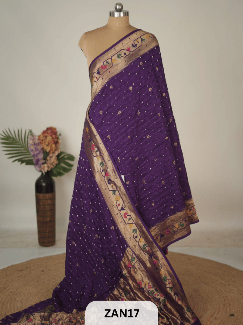 BANARASI BANDHINI WITH PAITHANI BORDER SAREE