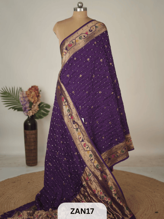 BANARASI BANDHINI WITH PAITHANI BORDER SAREE