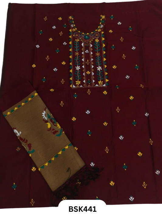Handloom Pure Kantha Stitch Salwar Suit 3pcs
