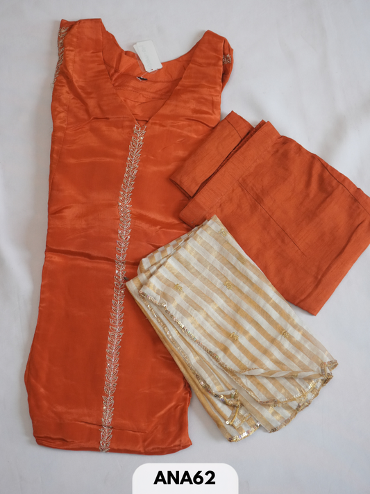 banaras pure muslin silk 3 pcs salwar set