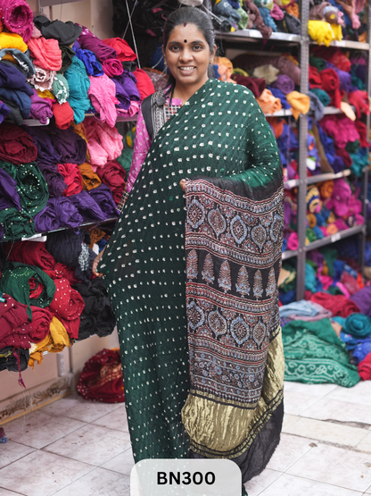 MODAL GAJI - AJRAKH BANDHINI SAREE