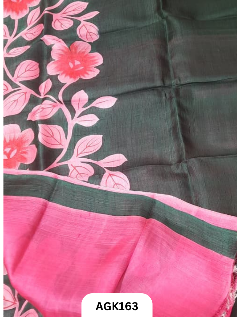 Murshidabad Silk 4Ply Hand Printing Work
