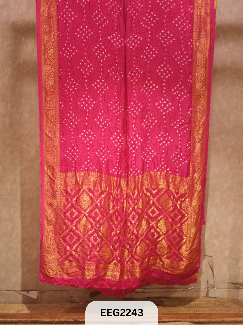 MODAL FUSIOIN SAREE WITH DOLA BORDER - EXCLUSIVE