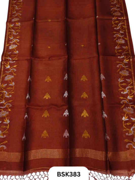 Pure Gicha By Gicha Tussar Silk with Jamdani weave