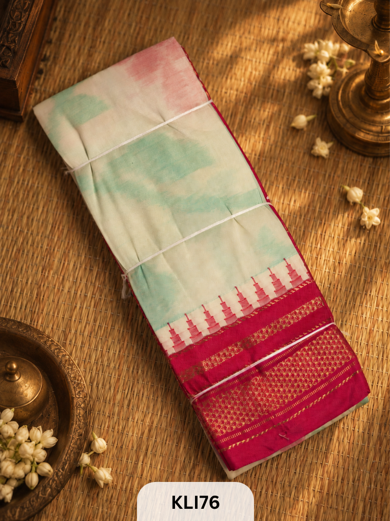 ILKAL POCHAMPALLY TOPI BORDER SAREE