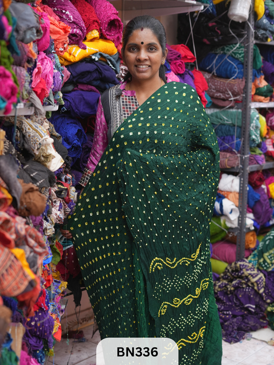 PLAIN MODAL GAJI HAND BANDHEJ - BEST BUY*