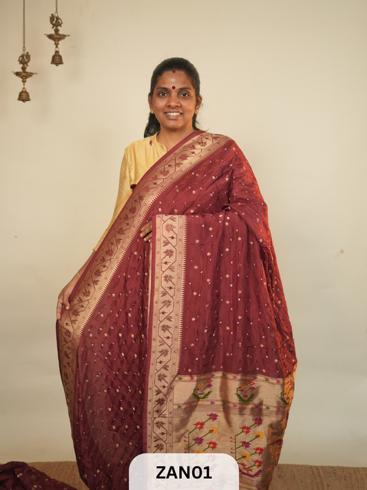 BANARASI BANDHINI WITH PAITHANI BORDER SAREE