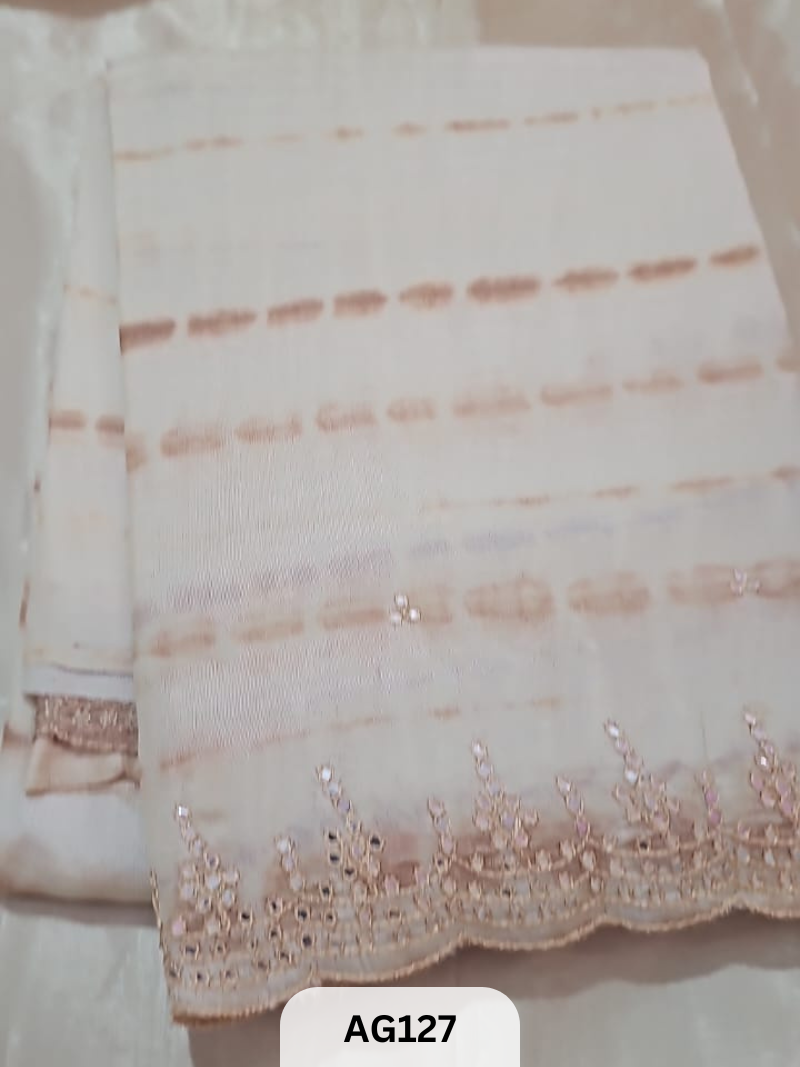 PURE GACHI TUSSAR WITH AARI AND CUTWORK HAND EMBROIDERY