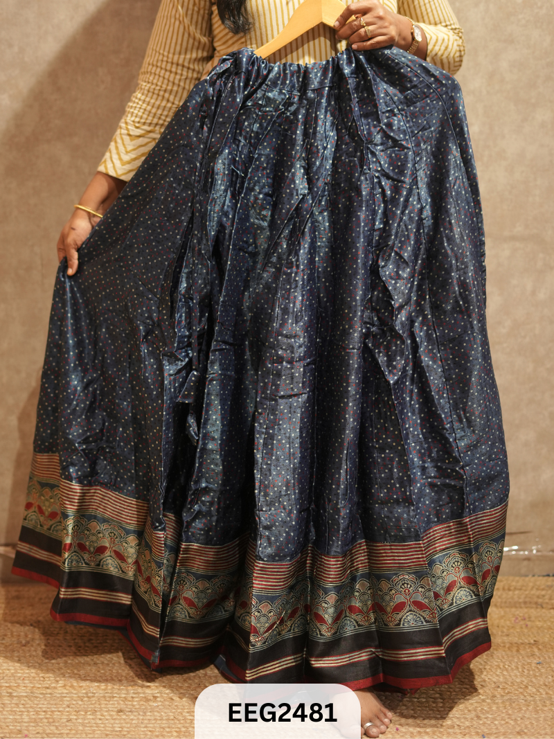 MUSHRU SKIRT 6 MTRS. FLARE-FREE SIZE