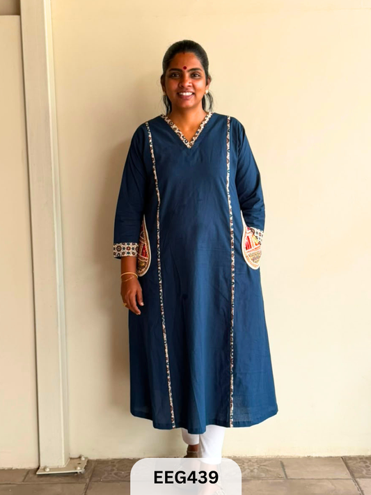 SPECIAL KUTCH PATCH WORK COTTON KURTI