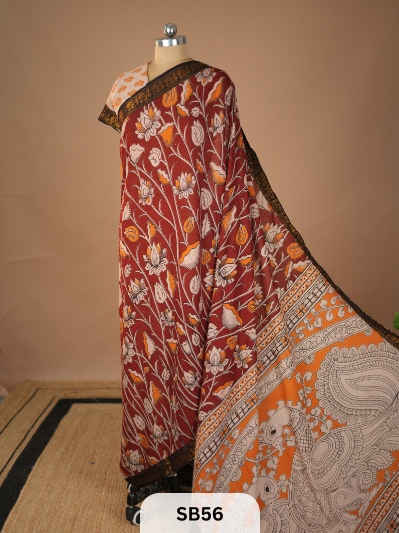 SUNGUDI X KALAMKARI SAREE