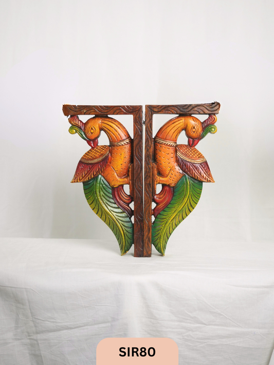 Wooden Parrot Wall Hanging Decor - Height 14" INCH, WIDTH 7"INCH