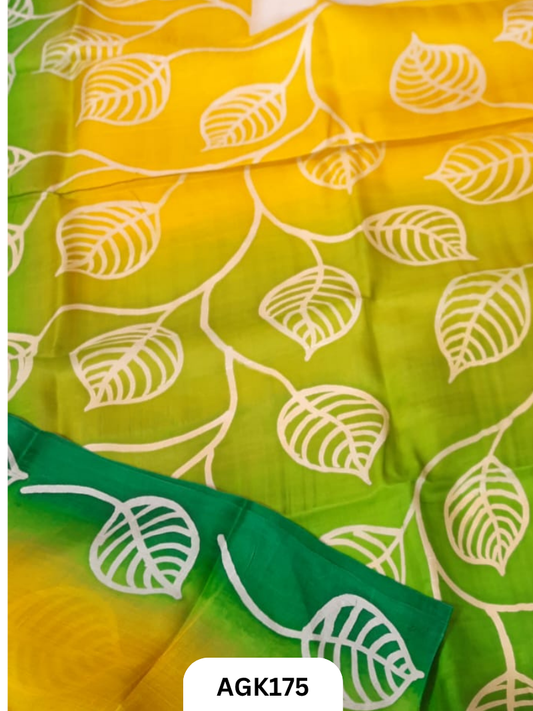 Murshidabad Silk 4Ply Hand Printing Work