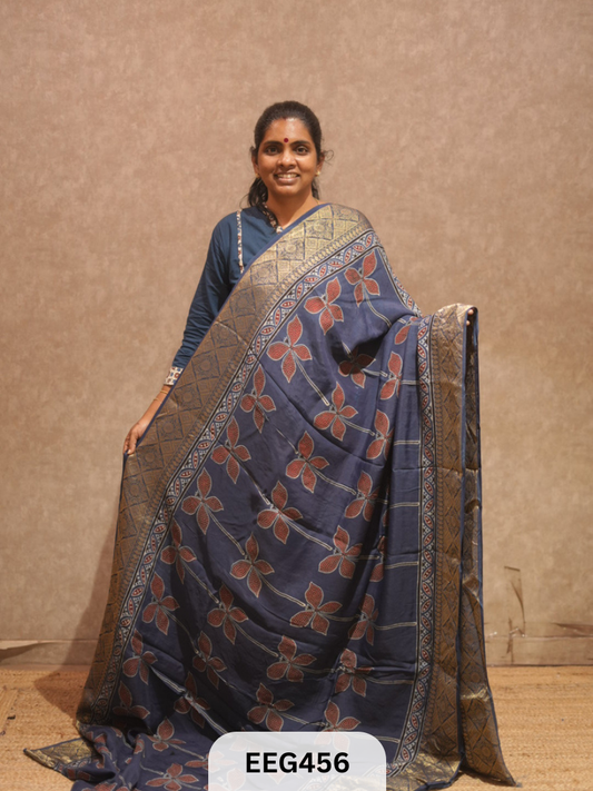 AJRAKH DOLA SILK SAREE