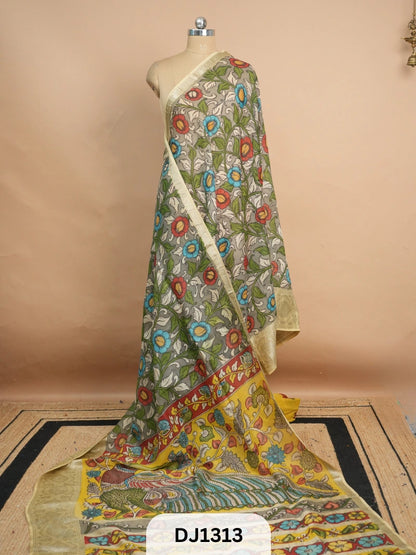 HANDLOOM PENKALAMKARI X MANGALGIRI PATTU BORDER