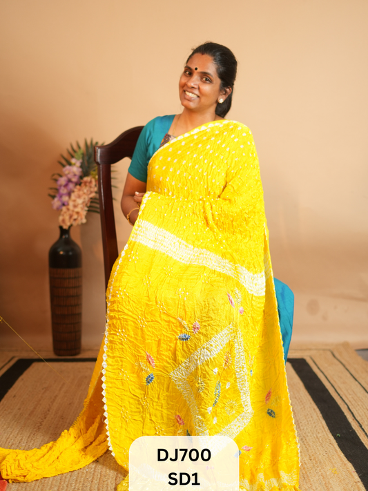 BANDHANI & AJRAKH MODAL SAREES | LAGDI PATTA | SHIBORI