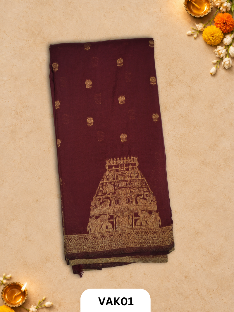 Banarasi Viscose Temple Weaving saree