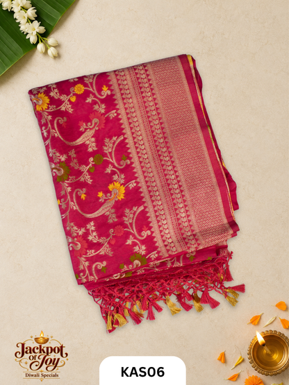 Semi Matka With Meenakari Work Saree
