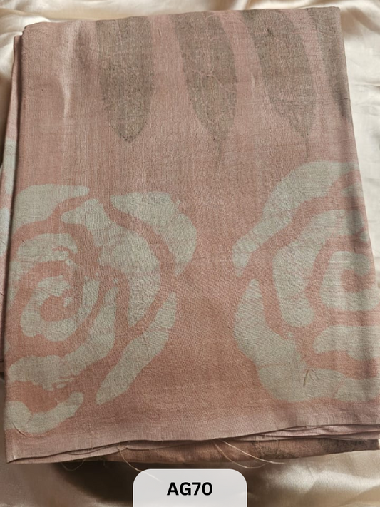 PURE GACHI TUSSAR WITH BATIK | SILK MARK | ECO-NATURAL PRINT