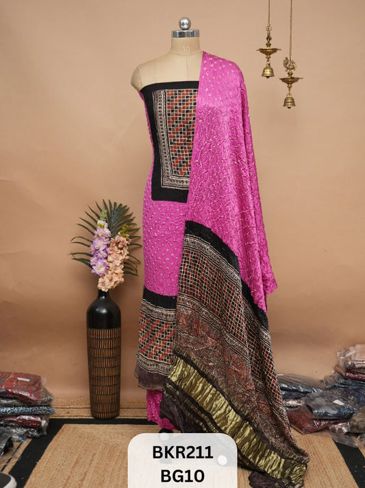 BANDHANI AJRAKH WITH LAGDI PATTA | SALWAR SUIT