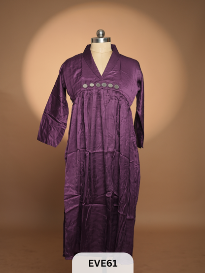 PLAIN MODAL KURTI WITH MIRROR WORK
