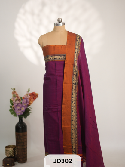 NARAYANAPET - Unstitched Dress Material - 2PCS - 4.5 Top and 2.5 mtr Duppata