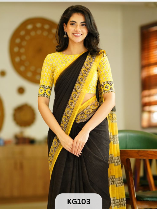 KOTA HANDBLOCK PRINT SAREES X KAARIGAI