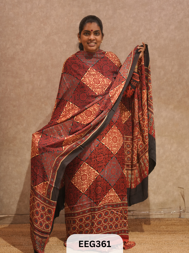 AJRAKH MODAL 2  PCS-UNSTITCHED
