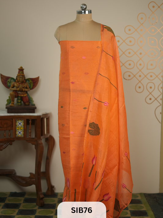 HANDLOOM LINEN JAMDHANI SALWAR | 2 PCS SUIT