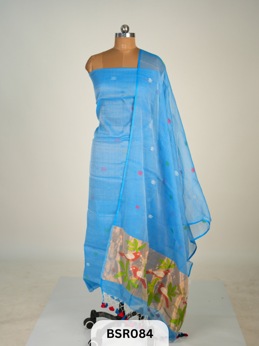 MUSLIN JAMDHANI PAITHANI TOP & DUPATTA | HANDLOOM