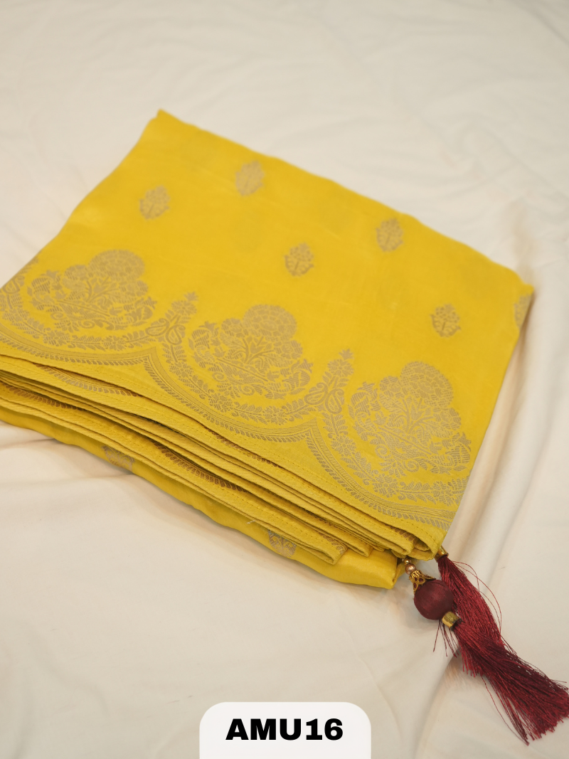 RUSSIAN SILK SAREE WITH BORDER