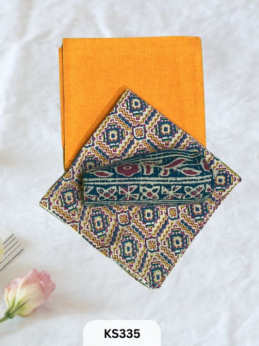 Kalamkari Handblock Salwar Suit 3 pcs