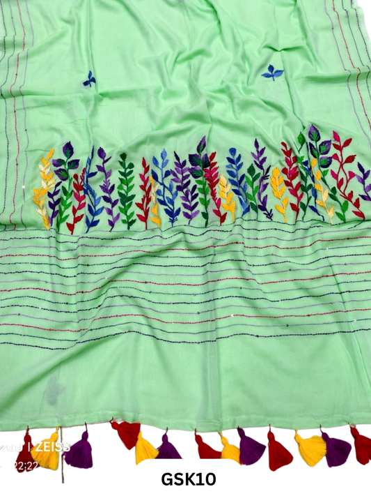 Pure Mul Cotton Saree With tassels
