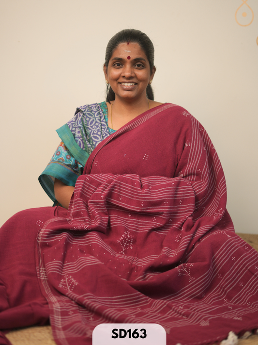 BHUJODI KALA COTTON HANDLOOM SAREE - PURE HANDLOOM