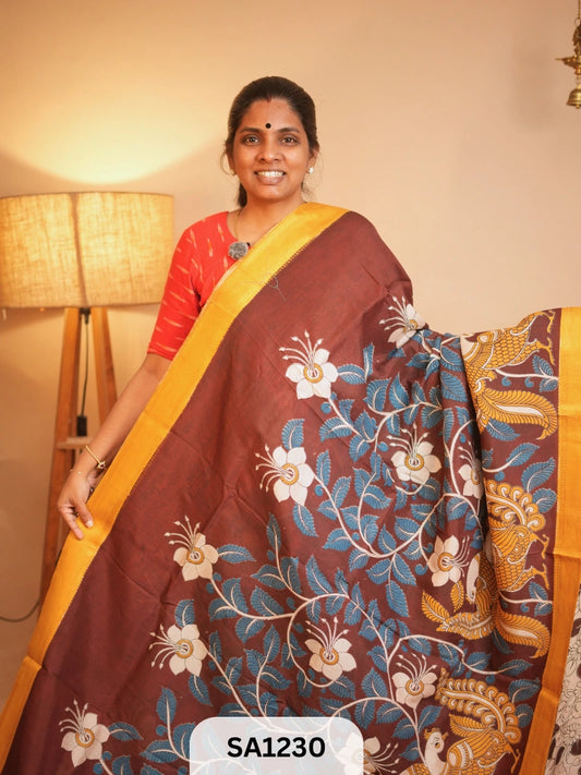 Kalamkari Chennuri Silk saree