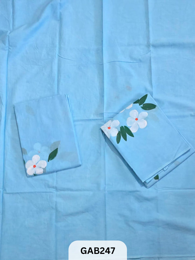 PREMIUM HANDBLOCK COTTON SUITS WITH MULMUL COTTON DUPPATTA